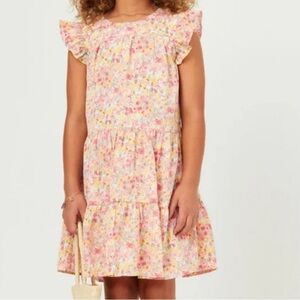 Hayden Floral Pink Kids Dress length is 36” Size M